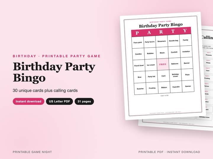 Birthday Party Bingo