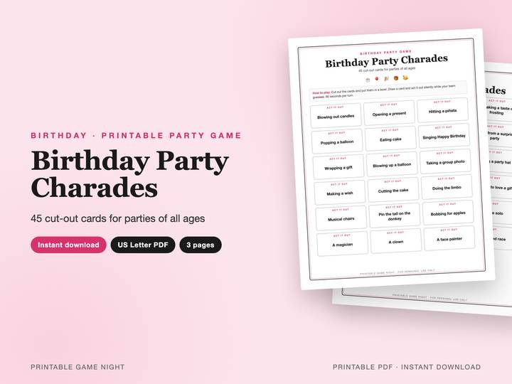 Birthday Party Charades