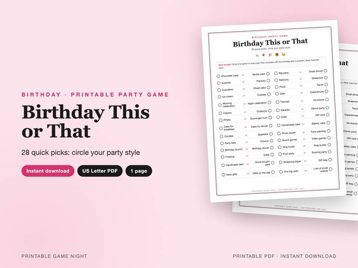 Birthday This or That