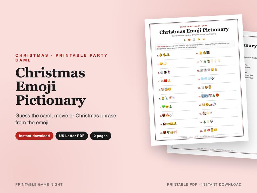 Christmas Emoji Pictionary