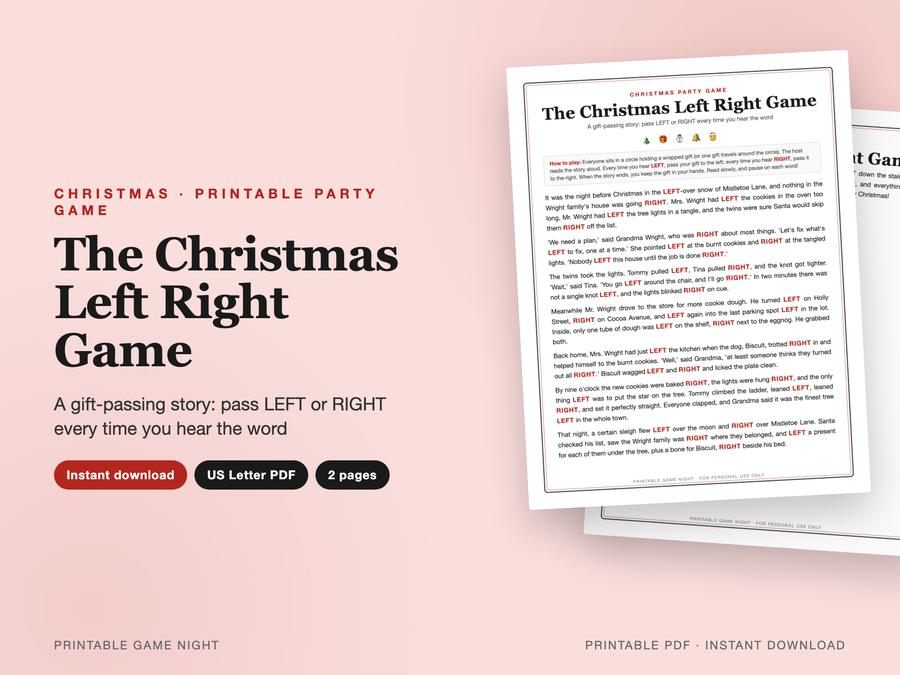 The Christmas Left Right Game