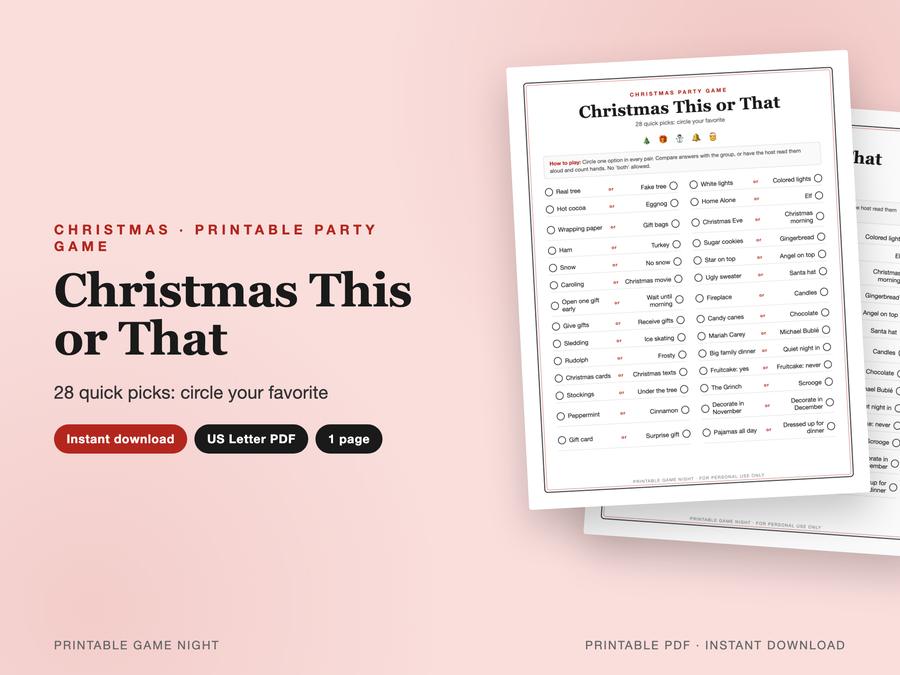 Christmas This or That