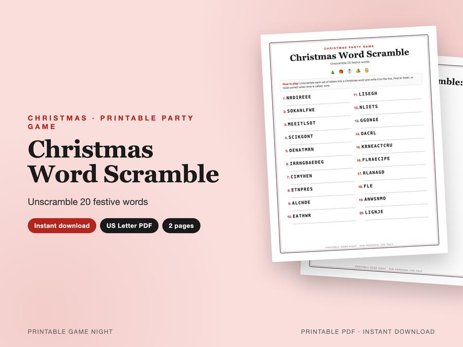 Christmas Word Scramble