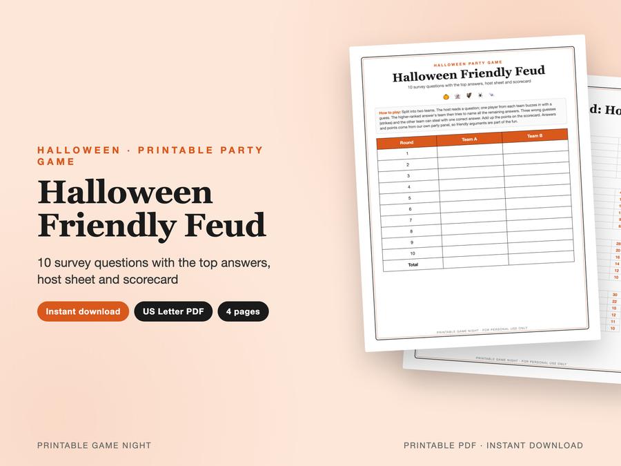 Halloween Friendly Feud