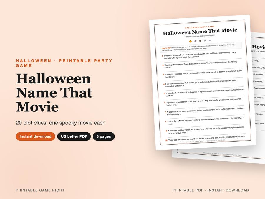 Halloween Name That Movie