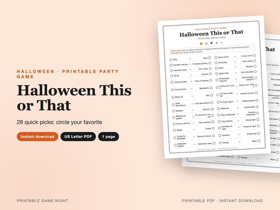 Halloween This or That