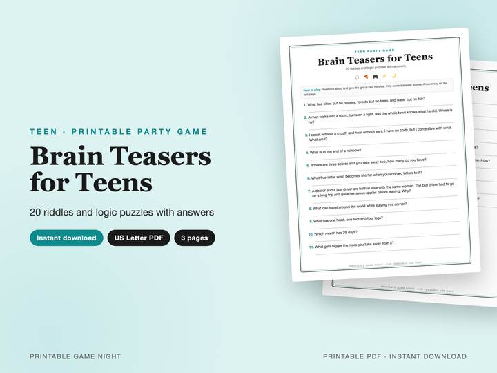 Brain Teasers for Teens