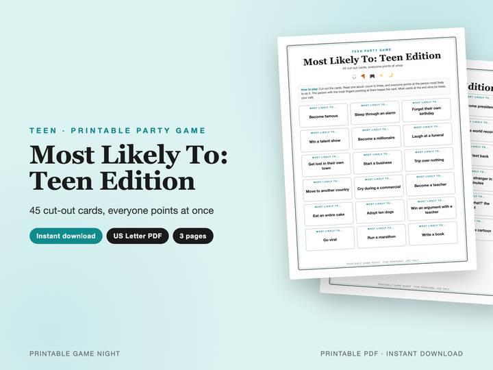 Most Likely To: Teen Edition