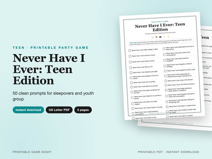 Never Have I Ever: Teen Edition