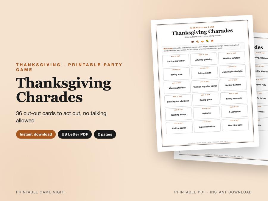 Thanksgiving Charades