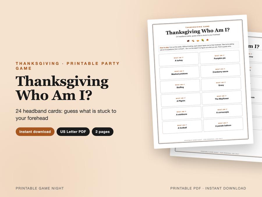 Thanksgiving Who Am I?